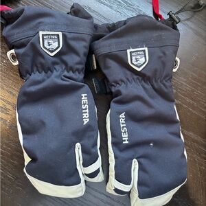 Hestra Black and White Gloves